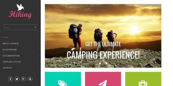 VT Hiking - шаблон Joomla 3 для туристических сайтов