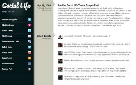 Social Life - Премиум тема WordPress от Press75