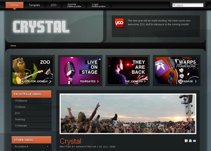 Crystal v5.5.7 - Обновлённый шаблон Joomla! от YOOtheme
