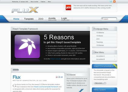 Flux v5.5.8 - Обновлённый шаблон Joomla! от YOOtheme